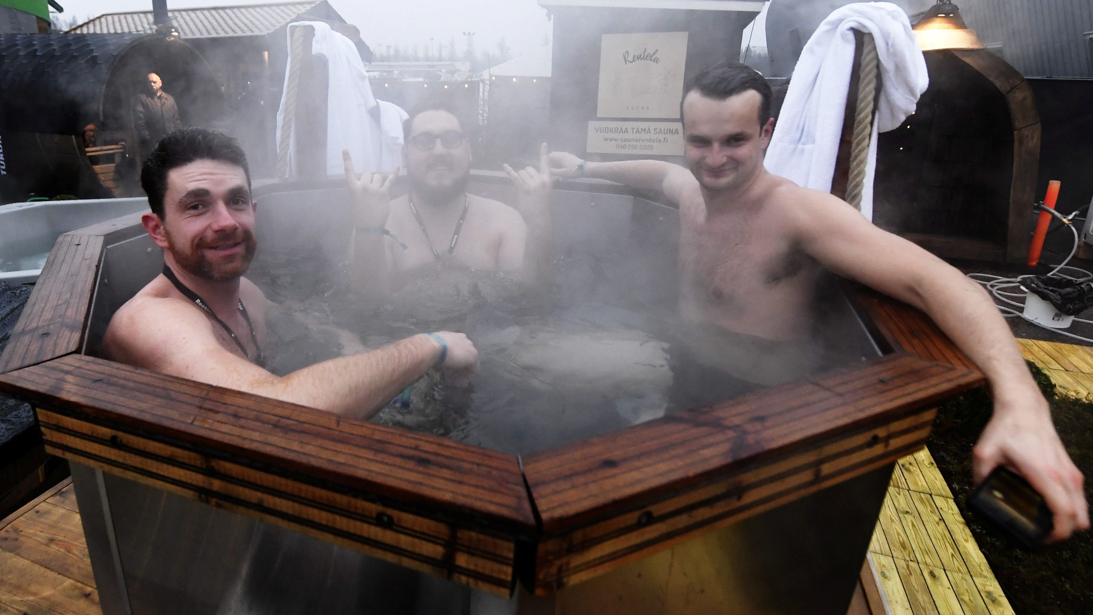 The 'happy' Finns enjoy relaxing in saunas. /Lehtikuva/Vesa Moilanen/Reuters
