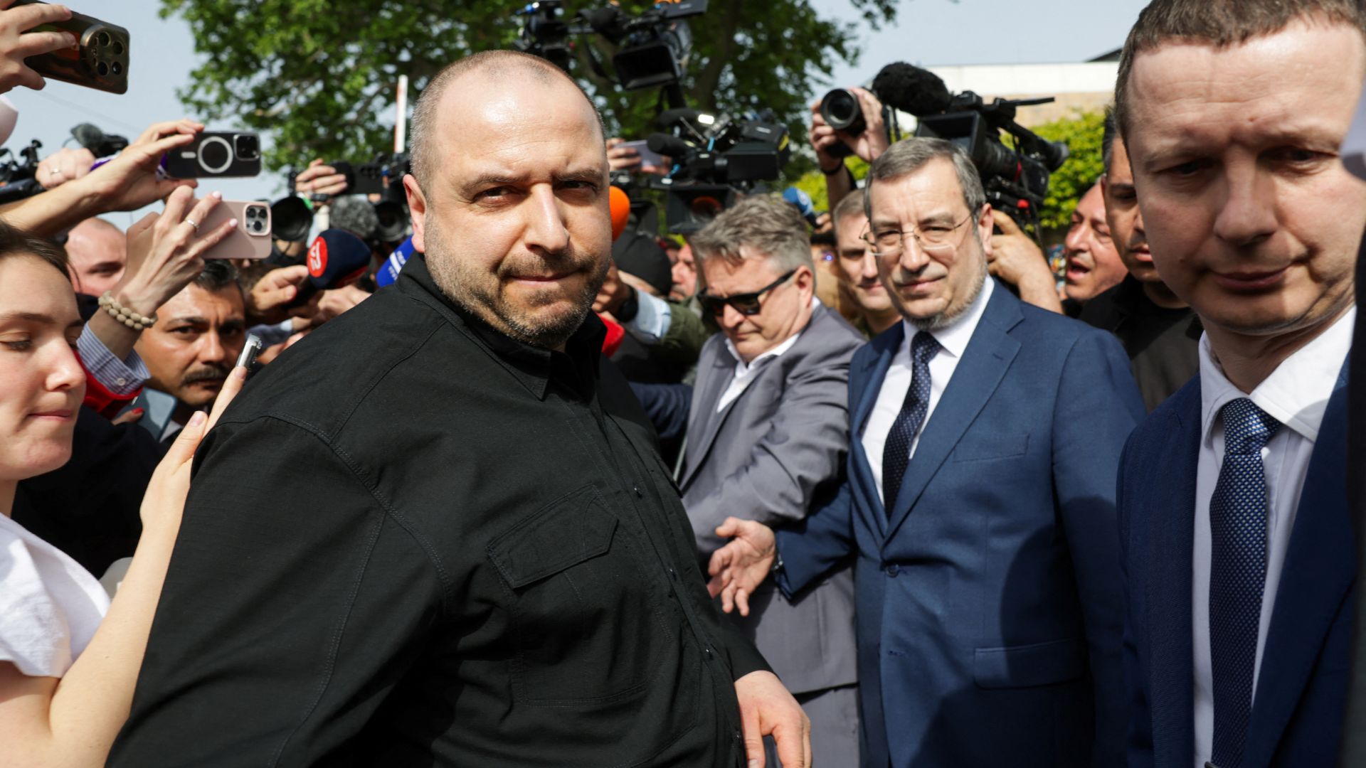 Ukrainian Defense Minister Rustem Umerov after the talks. /Murad Sezer/Reuters